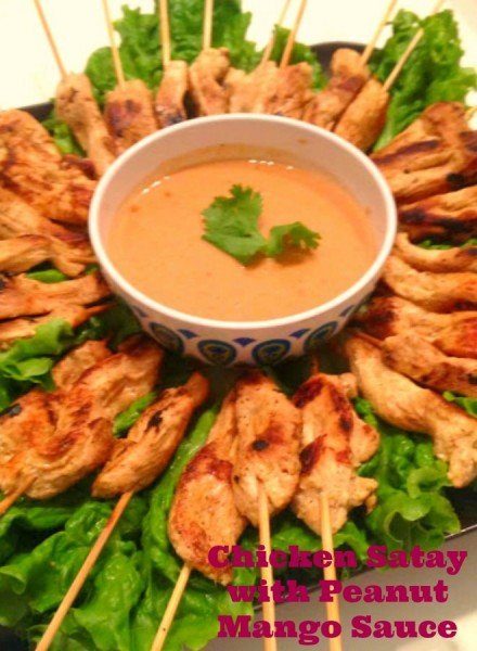 chicken satay and peanut sauce