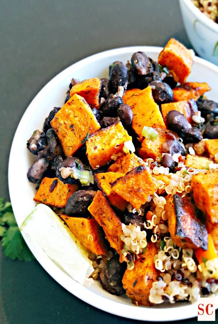 Black Bean & Sweet Potato Quinoa Bowls