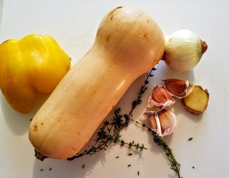 Curry Butternut Squash Coconut Soup with Turmeric