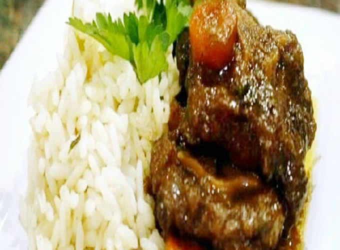 brown stew oxtail
