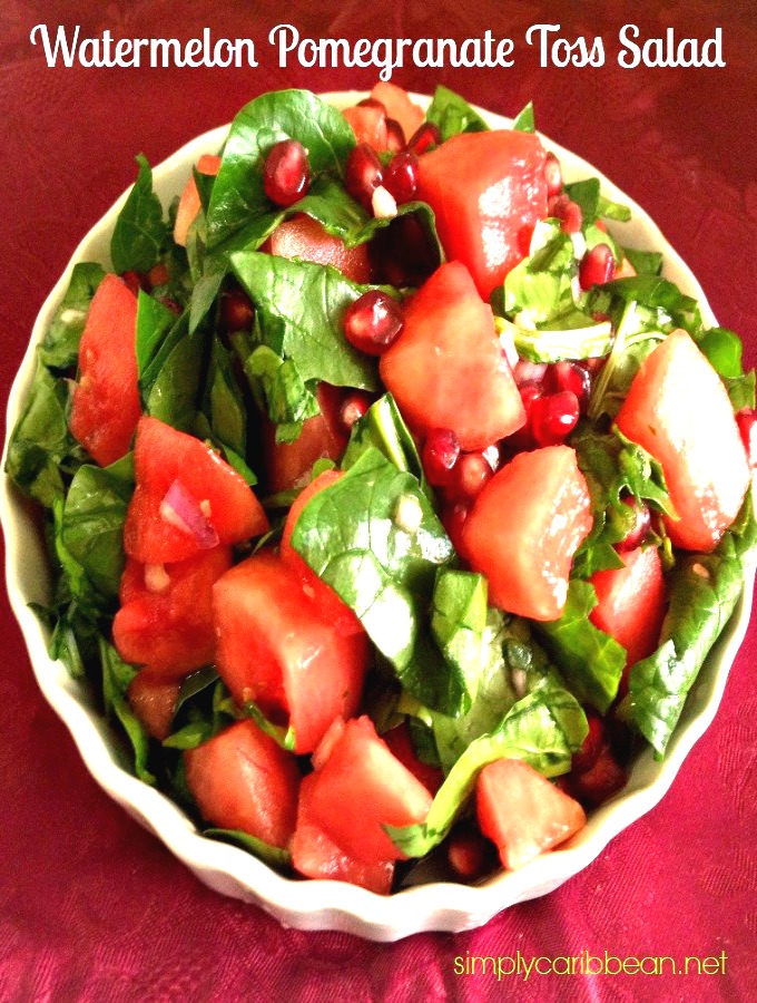 water melon and pomegranate salad